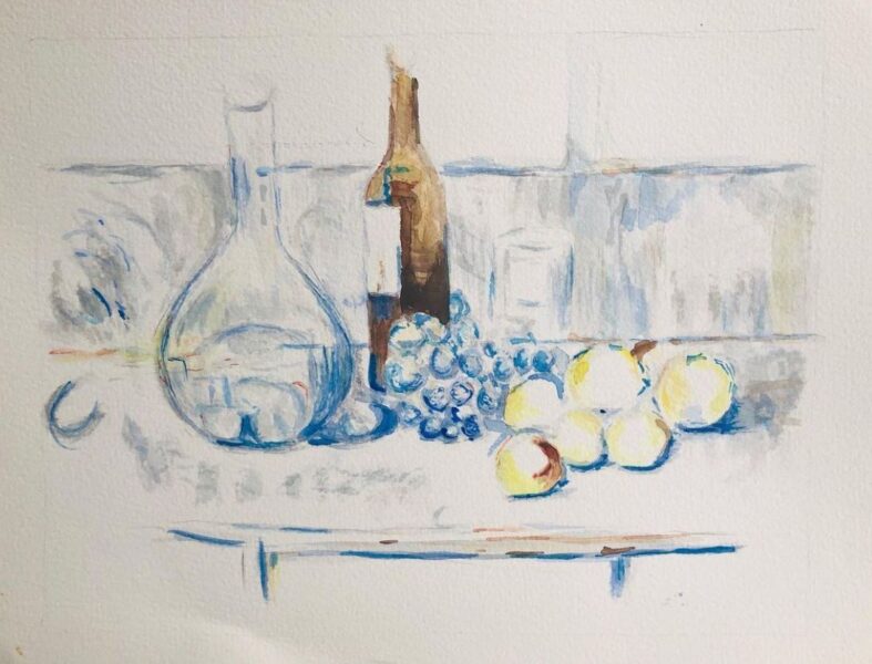 Stilleben frit efter Cézanne